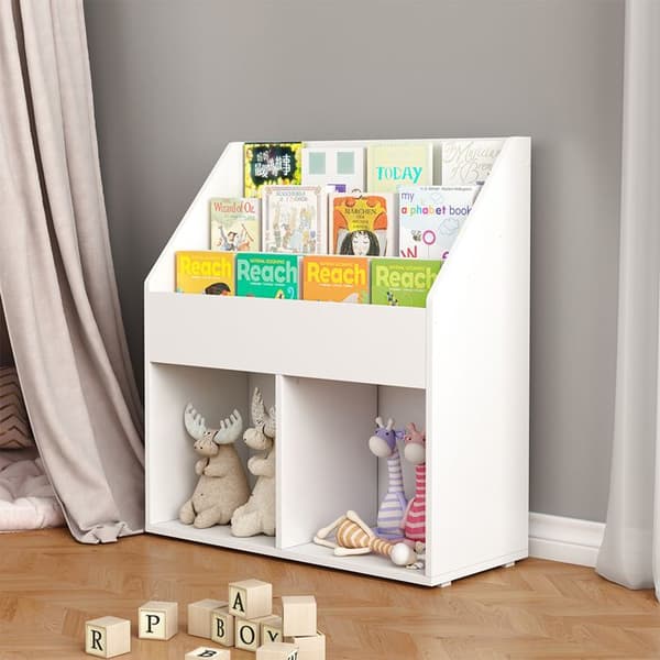 Oskar Store Conny barnbokhylla, Vit, 72 x 79 cm med stora hyllor