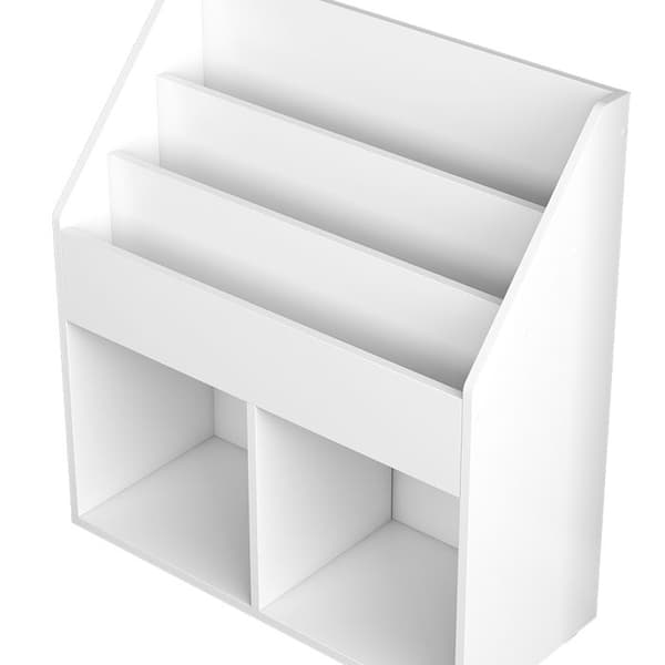 Oskar Store Conny barnbokhylla, Vit, 72 x 79 cm med stora hyllor
