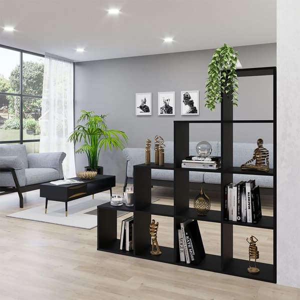 Vicco hylla, Svart, 142,4 x 143 cm