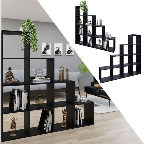 Vicco hylla, Svart, 142,4 x 143 cm
