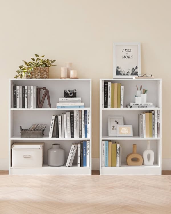 Rootz spånpladeholderhylde - Hvid hylde - Opbevaringsorganer - Heavy Duty - 24cm x 80cm x 93cm