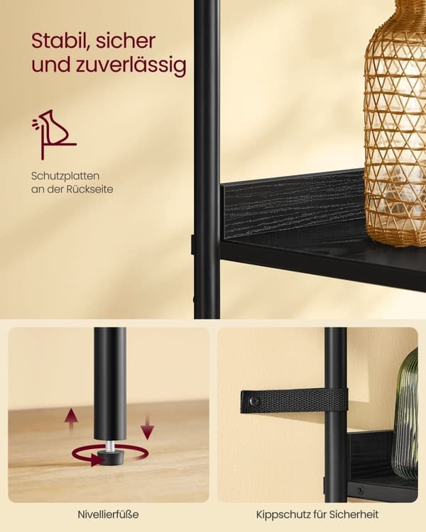 Rootz bogreolopbevaringsstativ - Multi-tier hyldeenhed - Høj opbevaringsorganisering - Stålramme - 30 cm x 40 cm x 174,7 cm