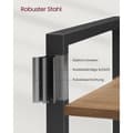 Miniatyrbillede 6 af 9: Rootz Boghylde Mørk Valnød Sort - Høj reol - Bibliotekshylde - Spånpladestål - 30 cm x 40 cm x 187,5 cm - Statisk belastning 50 kg