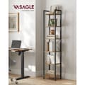 Miniatyrbillede 2 af 9: Rootz Boghylde Mørk Valnød Sort - Høj reol - Bibliotekshylde - Spånpladestål - 30 cm x 40 cm x 187,5 cm - Statisk belastning 50 kg