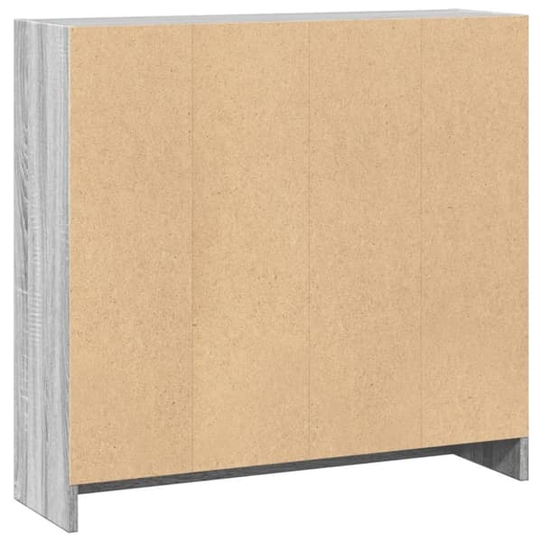vidaXL bogreol 80x24x76 cm konstrueret træ grå sonoma-eg