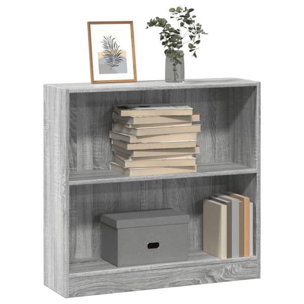 vidaXL bogreol 80x24x76 cm konstrueret træ grå sonoma-eg