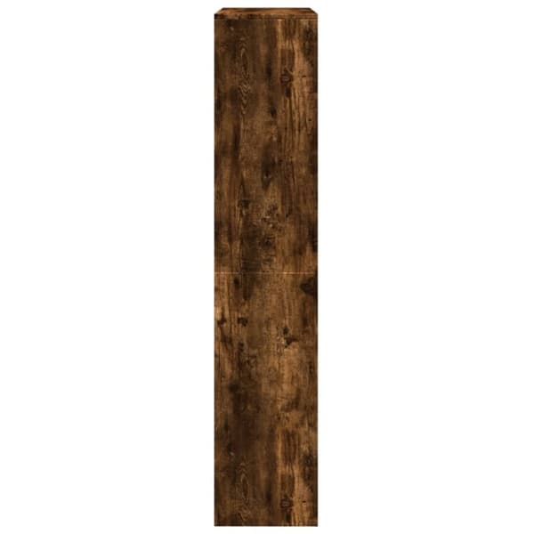 vidaXL Bokhylle 4 etasjer røkt eik 143,5x29x143,5 cm konstruert tre