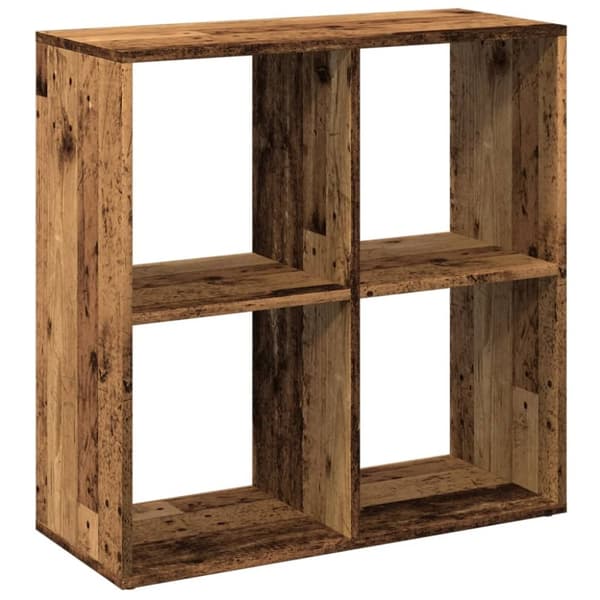 vidaXL bogreol/rumdeler 69,5x29x69,5 cm konstrueret træ antikt træ