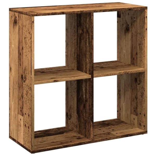vidaXL bogreol/rumdeler 69,5x29x69,5 cm konstrueret træ antikt træ