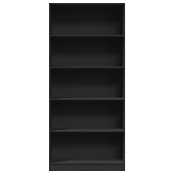 vidaXL bogreol 80x24x176 cm konstrueret træ sort