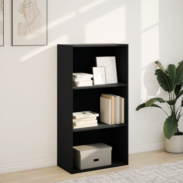 vidaXL Bokhylle svart 60x30x114 cm konstruert tre