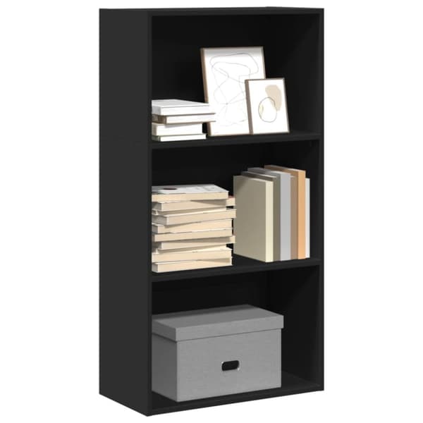 vidaXL Bokhylle svart 60x30x114 cm konstruert tre