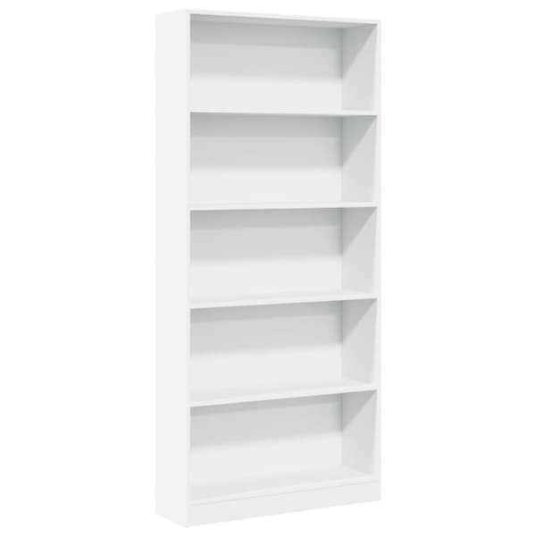 vidaXL bogreol 80x24x176 cm konstrueret træ hvid