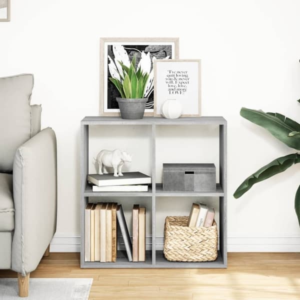 vidaXL bogreol/rumdeler 69,5x29x69,5 cm konstrueret træ grå sonoma-eg
