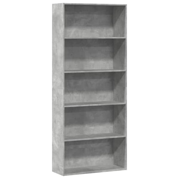 vidaXL bogreol 80x30x189 cm konstrueret træ betongrå