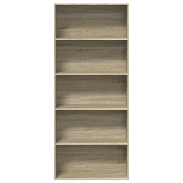 vidaXL Bokhylla sonoma-ek 80x30x189 cm konstruerat trä