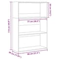 Pikkukuva 10 / 11: vidaXL Kirjahylly musta 80x30x114 cm tekninen puu