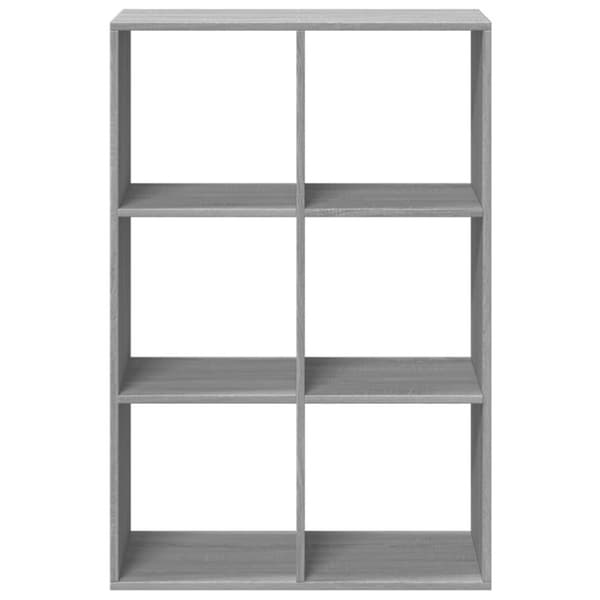 vidaXL Huoneenjakaja/kirjahylly harmaa 69,5x29x103,5 cm tekninen puu