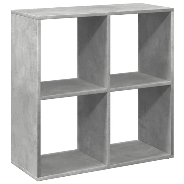 vidaXL Bokhylla/Rumsavdelare betonggrå 69,5x29x69,5 cm konstruerat trä