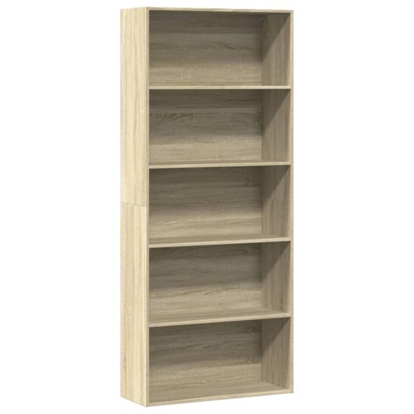 vidaXL Kirjahylly Sonoma-tammi 80x30x189 cm lastulevy