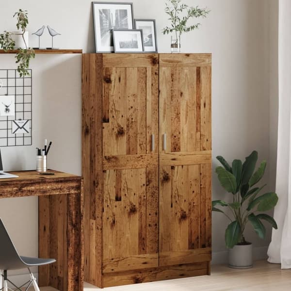 vidaXL Kirjahylly vanha puu 82,5x30,5x150 cm lastulevy