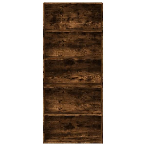 vidaXL Bokhylle røkt eik 80x30x189 cm konstruert tre