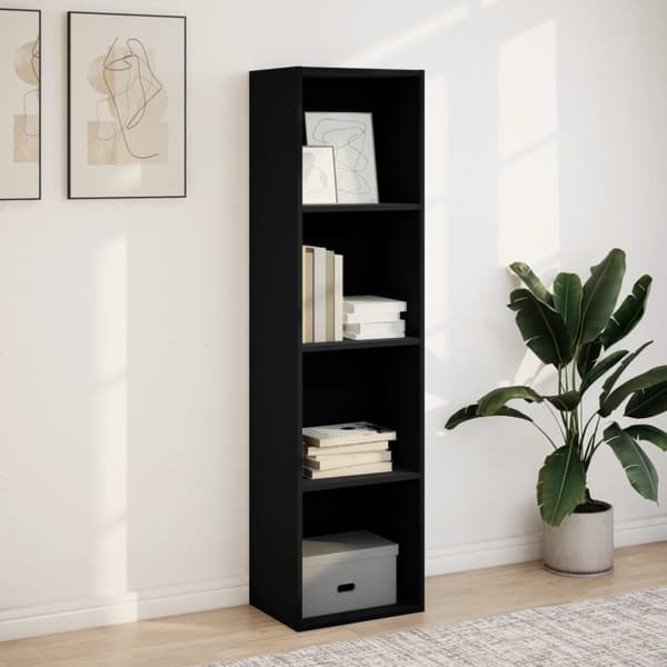 vidaXL Bokhylle svart 40x30x152 cm konstruert tre