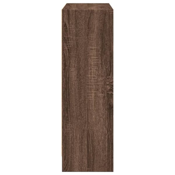 vidaXL Bokhylle brun eik 80x24x76 cm konstruert tre