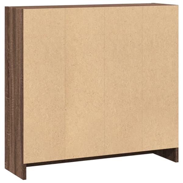 vidaXL Bokhylle brun eik 80x24x76 cm konstruert tre