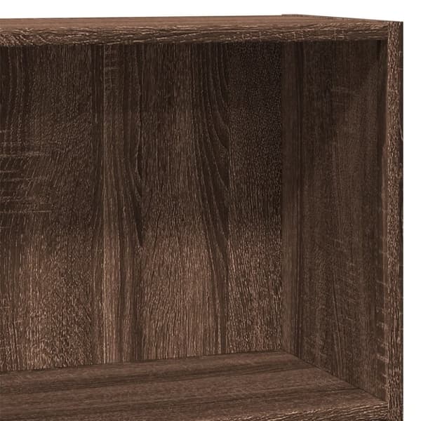 vidaXL Bokhylle brun eik 80x24x76 cm konstruert tre