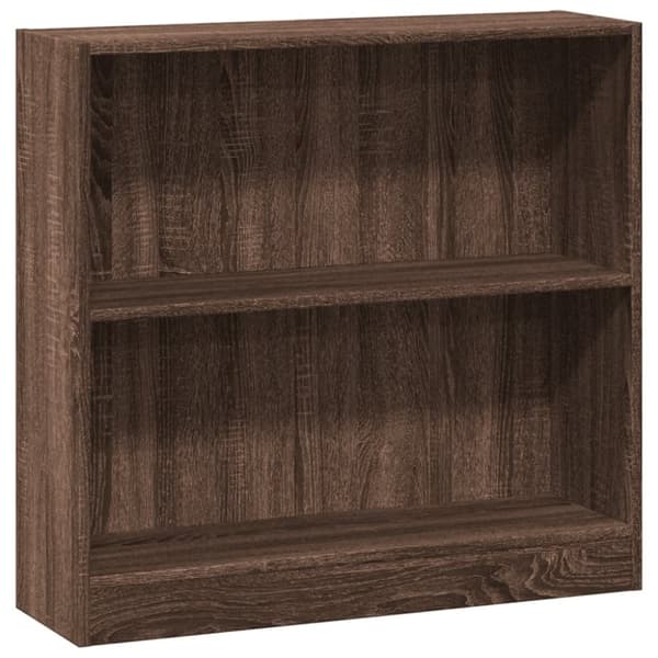 vidaXL Bokhylle brun eik 80x24x76 cm konstruert tre