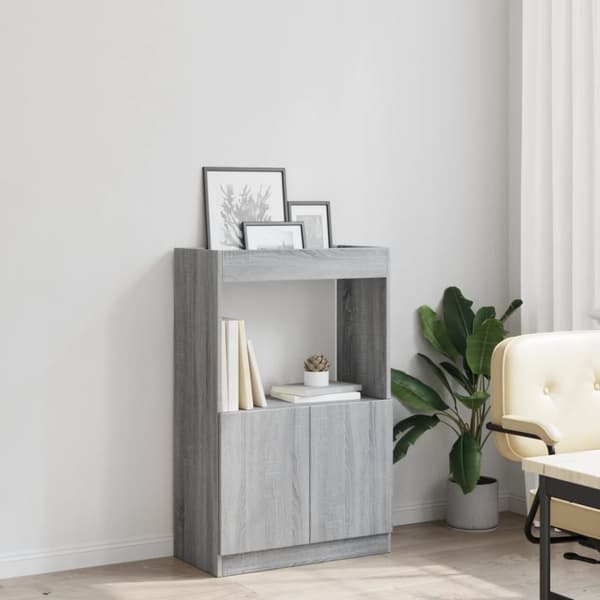 vidaXL skab 63x33x100 cm konstrueret træ grå sonoma-eg