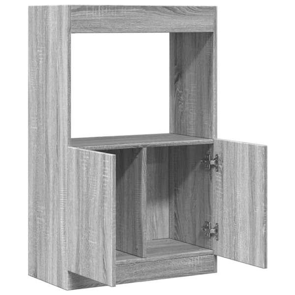 vidaXL skab 63x33x100 cm konstrueret træ grå sonoma-eg
