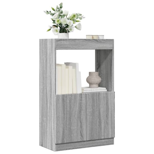 vidaXL skab 63x33x100 cm konstrueret træ grå sonoma-eg