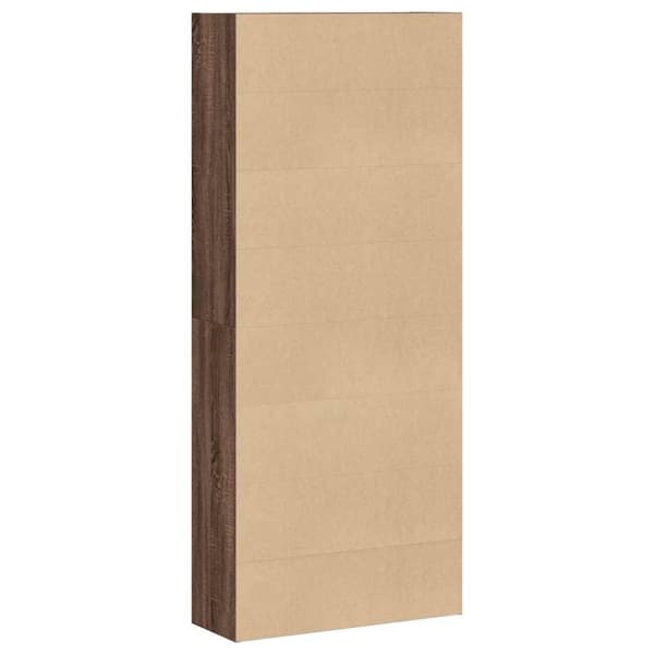 vidaXL bogreol 80x30x189 cm konstrueret træ brun egetræ