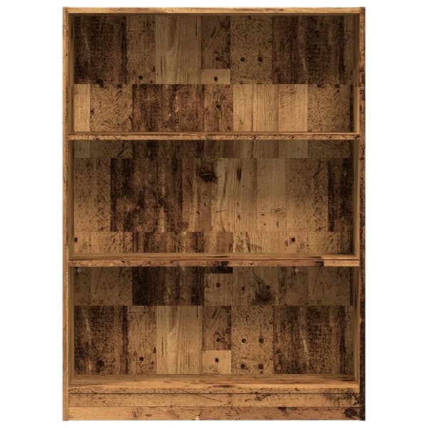 vidaXL bogreol 80x24x109 cm konstrueret træ antikt træ
