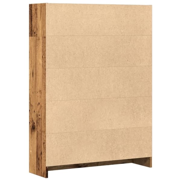 vidaXL bogreol 80x24x109 cm konstrueret træ antikt træ
