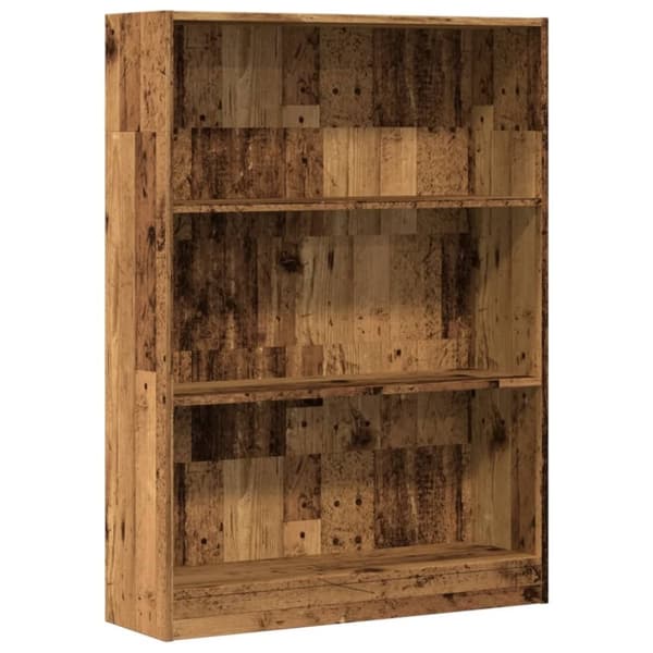 vidaXL bogreol 80x24x109 cm konstrueret træ antikt træ
