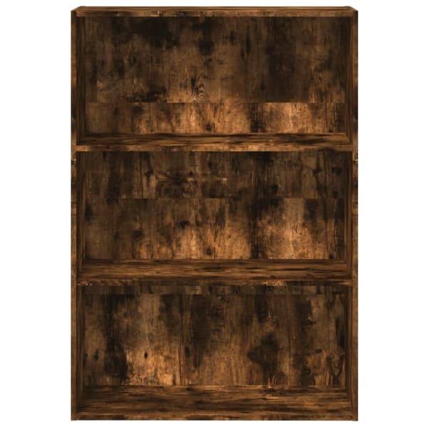 vidaXL Bokhylle røkt eik 80x30x114 cm konstruert tre