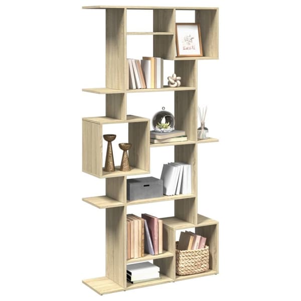 vidaXL Bokhylle sonoma eik 92x29x188 cm konstruert tre