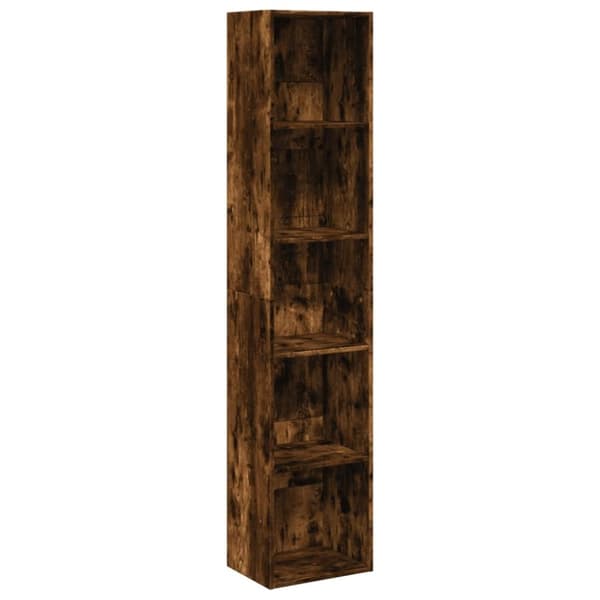 vidaXL bogreol 40x30x189 cm konstrueret træ røget egetræsfarve