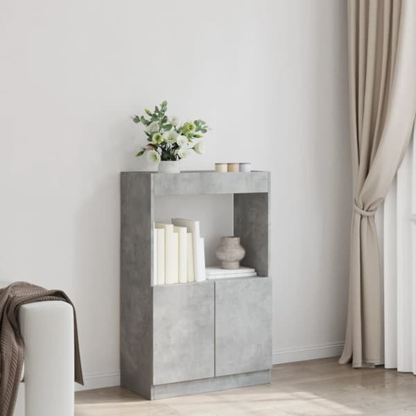vidaXL skab 63x33x100 cm konstrueret træ betongrå
