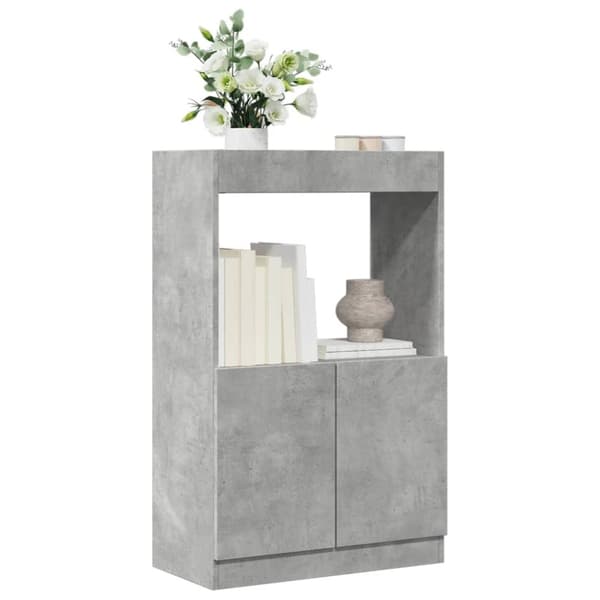 vidaXL skab 63x33x100 cm konstrueret træ betongrå