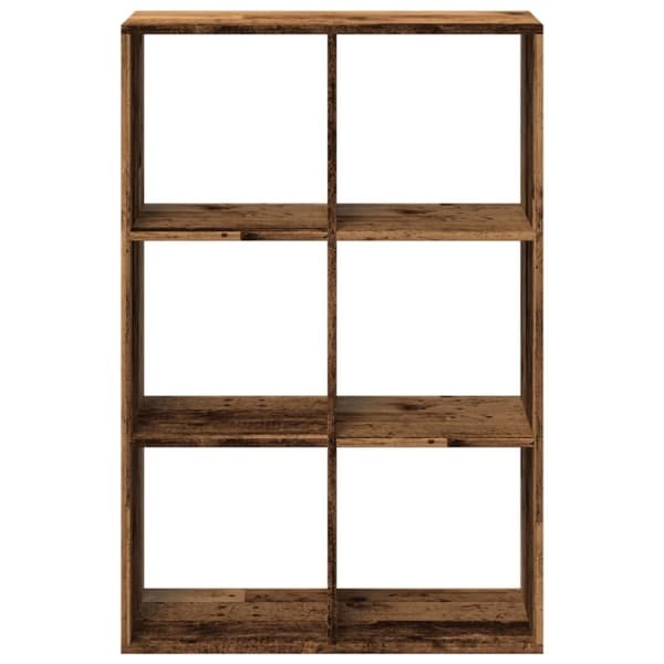 vidaXL Romdeler bokhylle gammel tre 69,5x29x103,5 cm konstruert tre