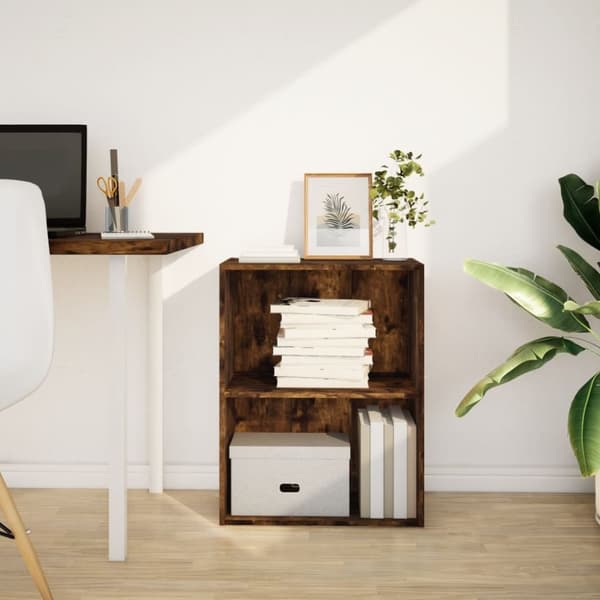vidaXL bogreol 60x30x77 cm konstrueret træ røget egetræsfarve