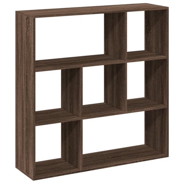 vidaXL bogreol/rumdeler 102x29x103,5 cm konstrueret træ brun egetræ