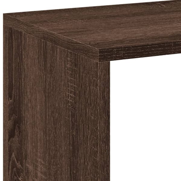 vidaXL bogreol/rumdeler 102x29x103,5 cm konstrueret træ brun egetræ