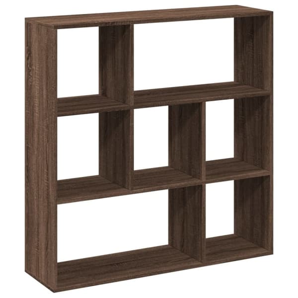 vidaXL bogreol/rumdeler 102x29x103,5 cm konstrueret træ brun egetræ