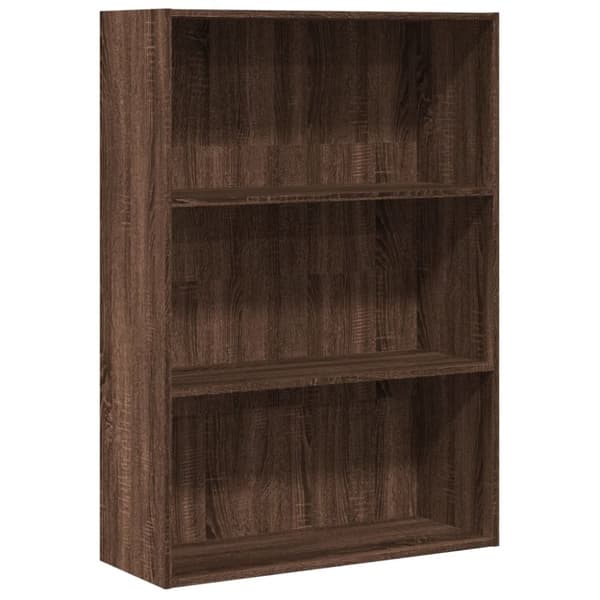 vidaXL Bokhylla brun ek 80x30x114 cm konstruerat trä