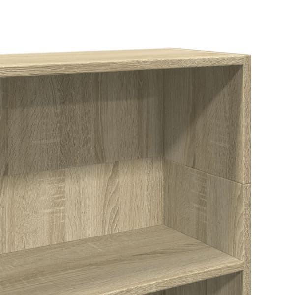 vidaXL Bokhylle sonoma eik 80x24x109 cm konstruert tre